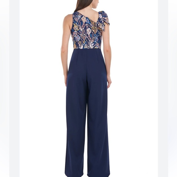 JS Collections Nova Bow Palazzo sequin evening wear jumpsuit - Picture 2 of 9